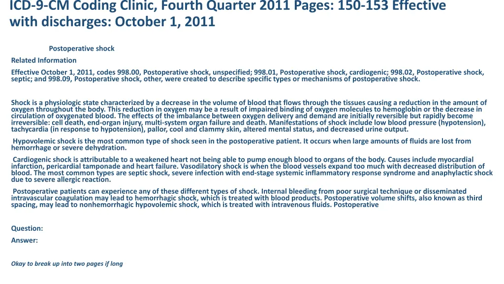 icd 9 cm coding clinic fourth quarter 2011 pages