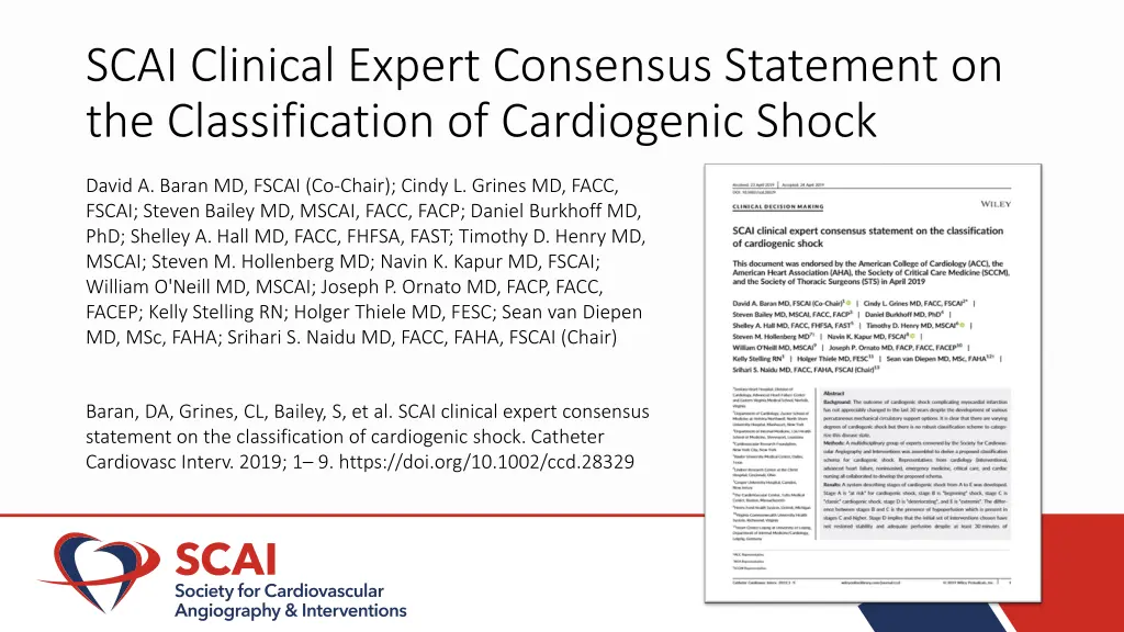 scai clinical expert consensus statement