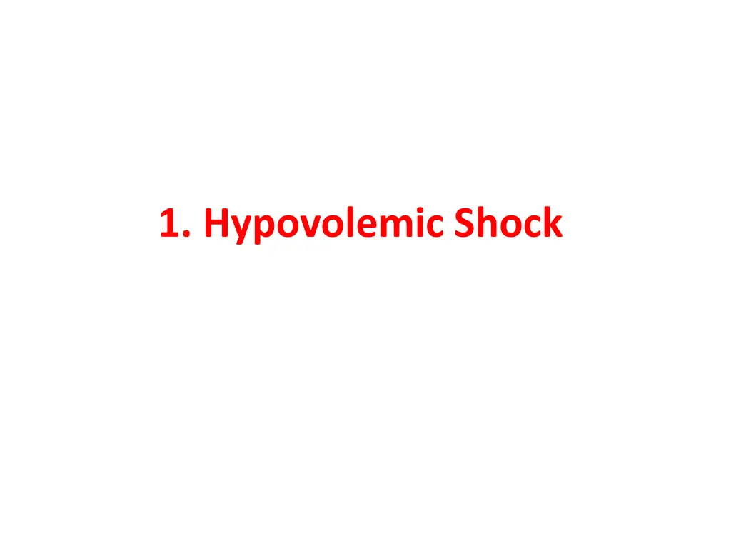 1 hypovolemic shock