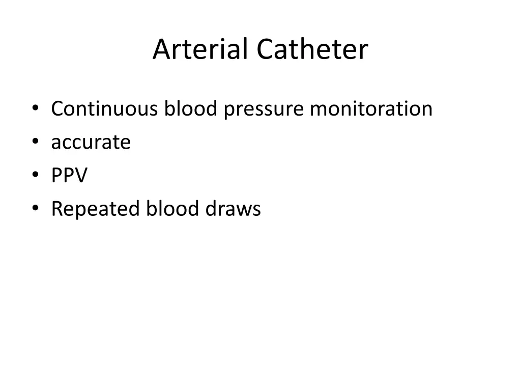 arterial catheter