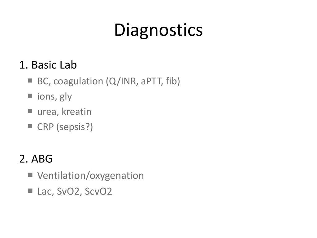 diagnostics