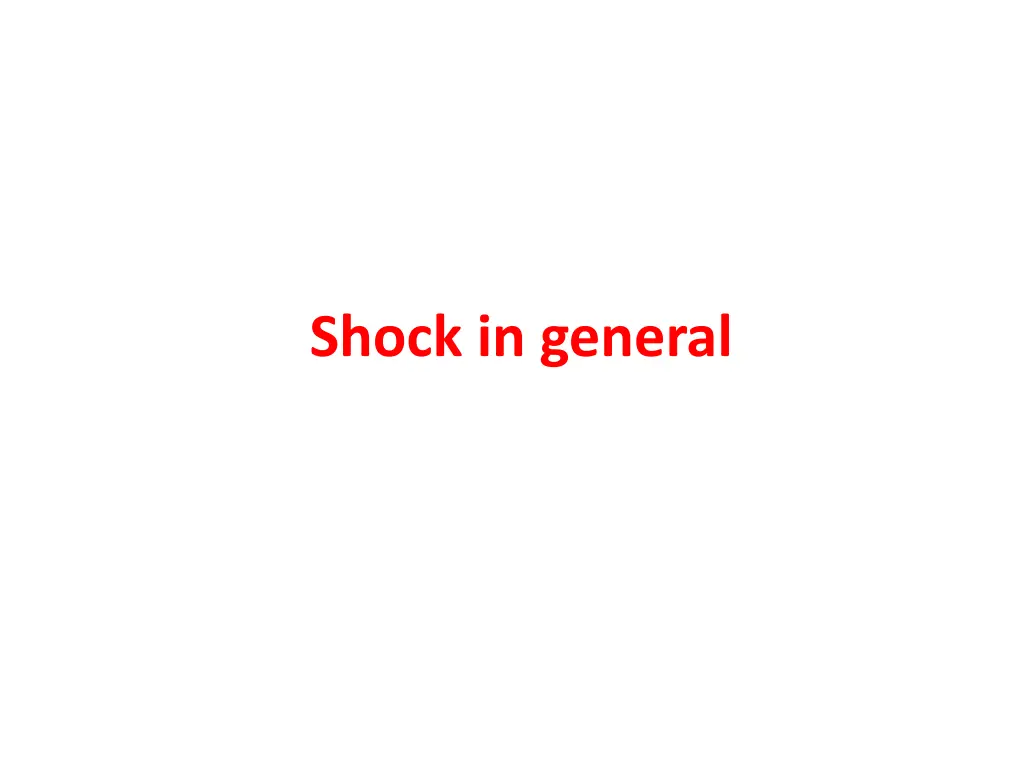 shock in general