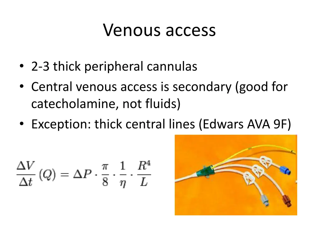 venous access