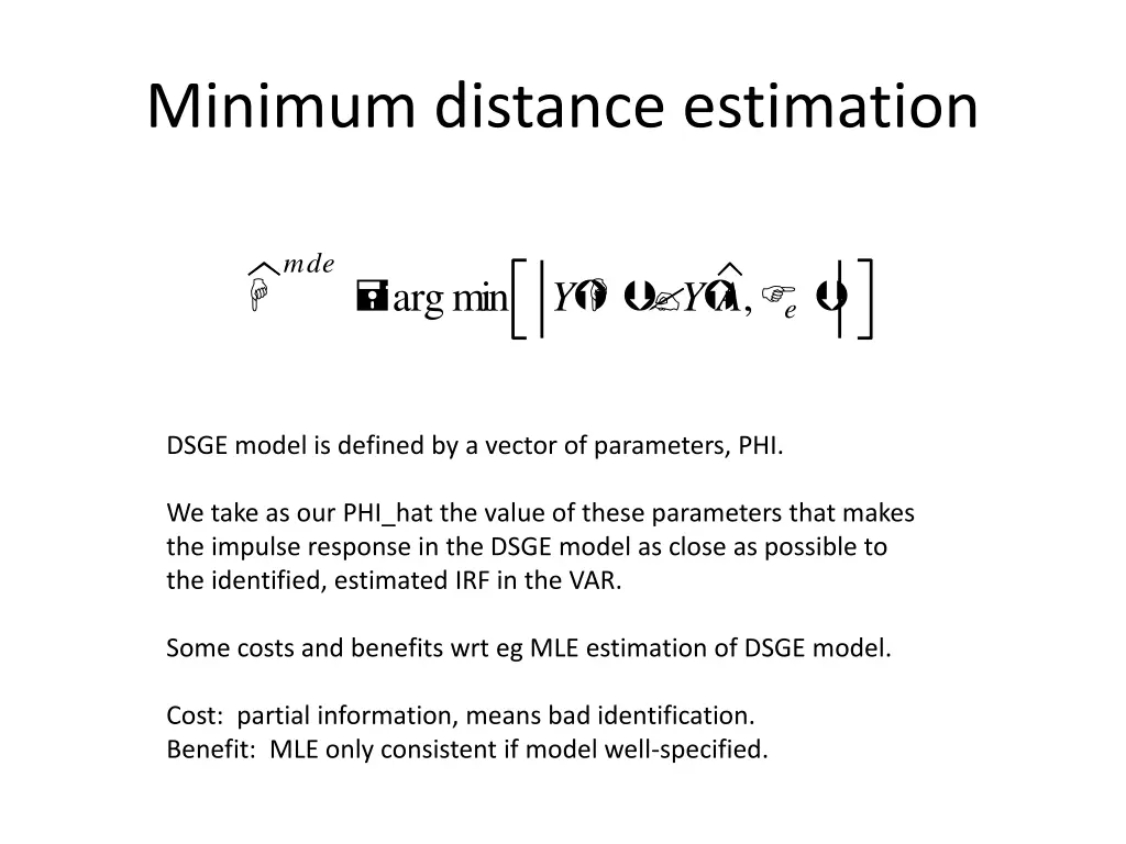 minimum distance estimation