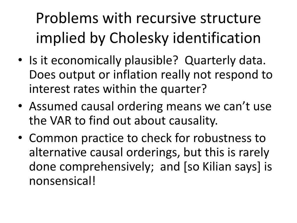 problems with recursive structure implied