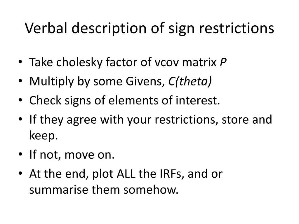 verbal description of sign restrictions