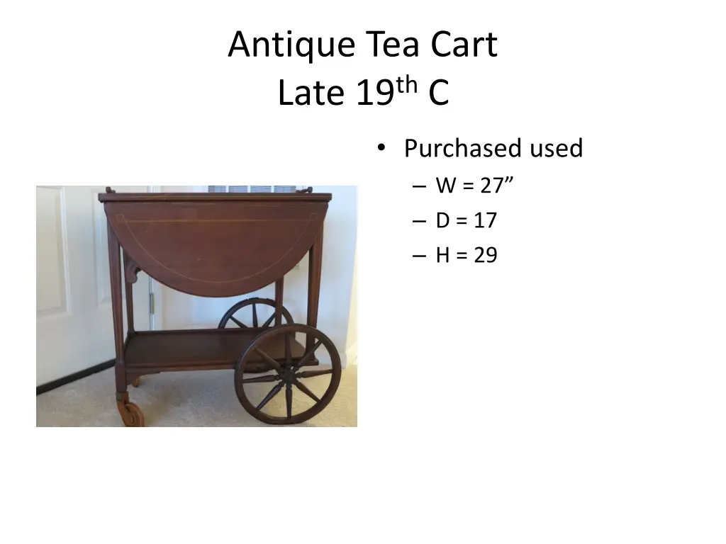 antique tea cart late 19 th c