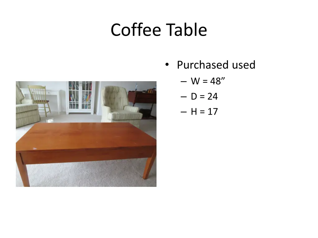 coffee table