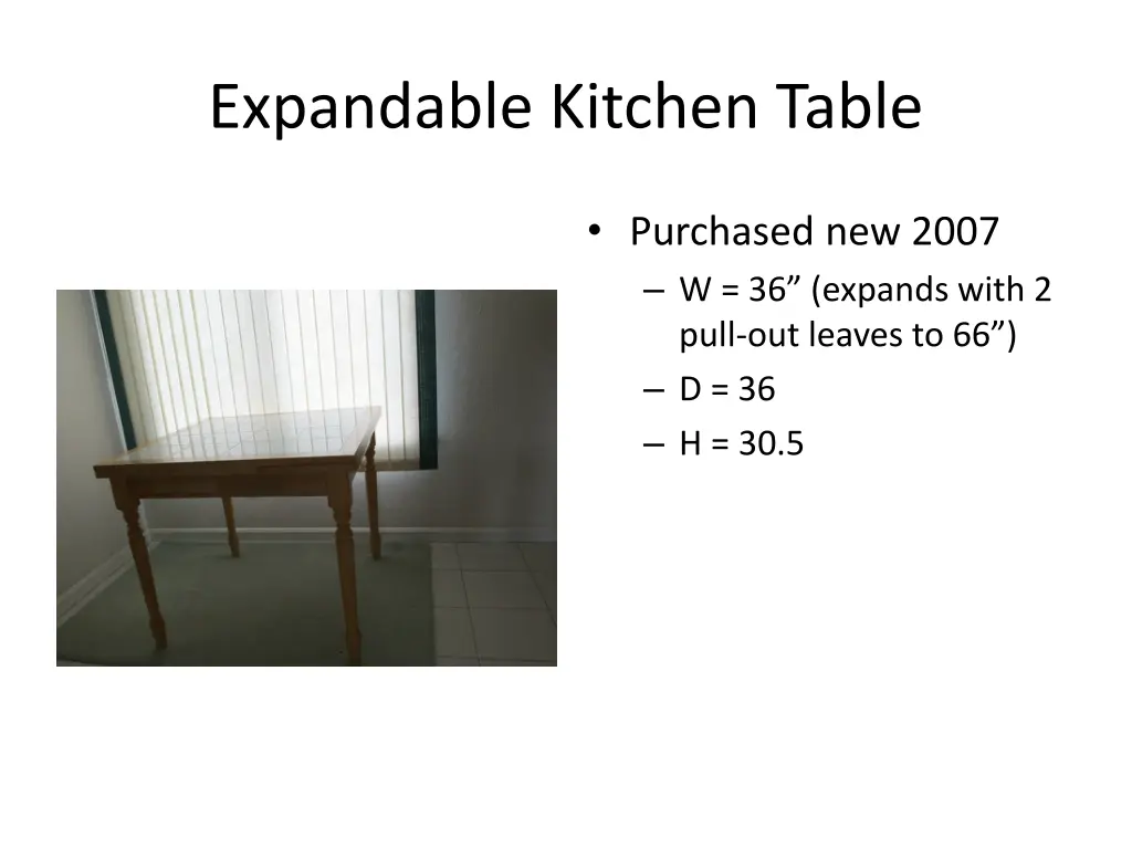 expandable kitchen table