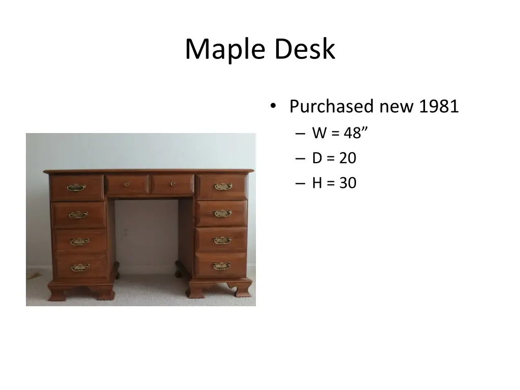 maple desk