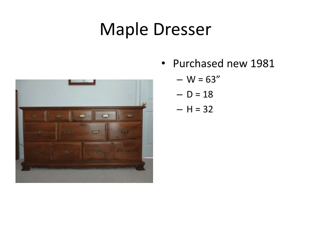 maple dresser