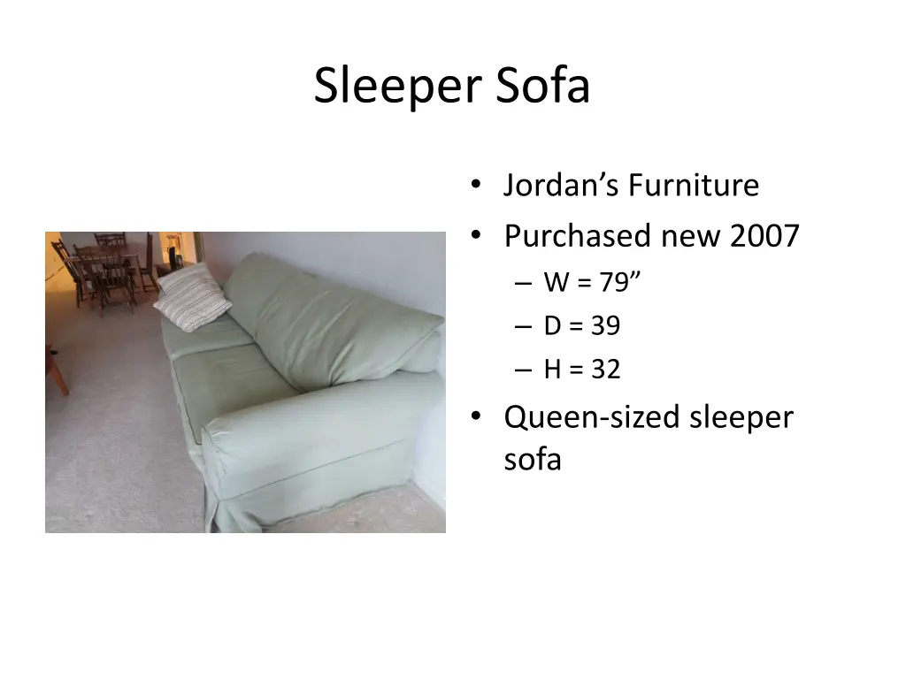 sleeper sofa