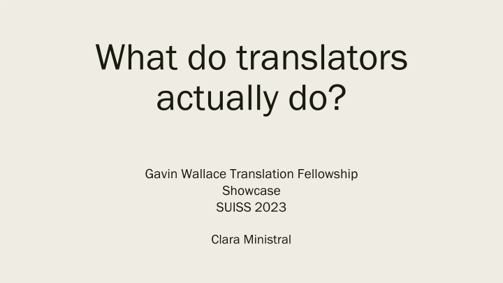 what do translators actually do