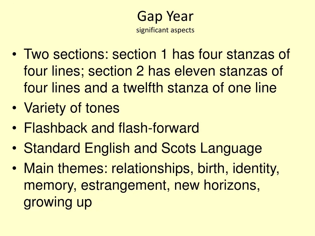 gap year significant aspects