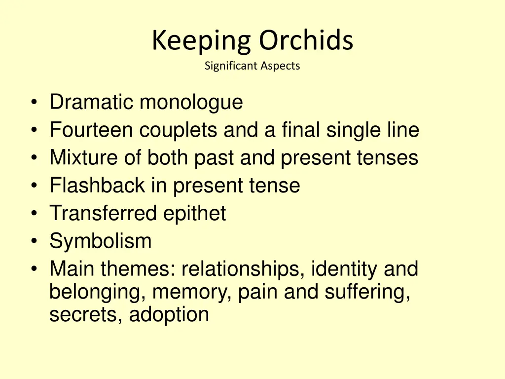 keeping orchids significant aspects