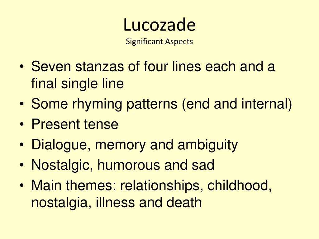 lucozade significant aspects