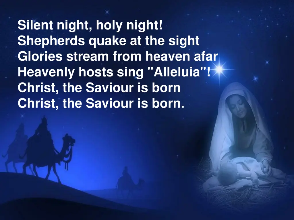 silent night holy night shepherds quake