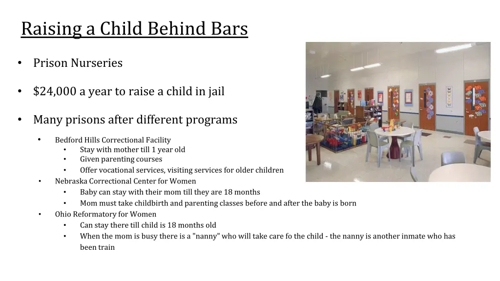 raising a child behind bars