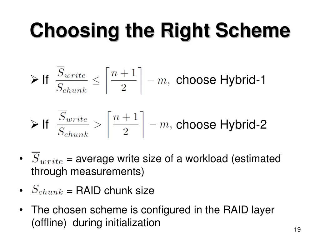 choosing the right scheme