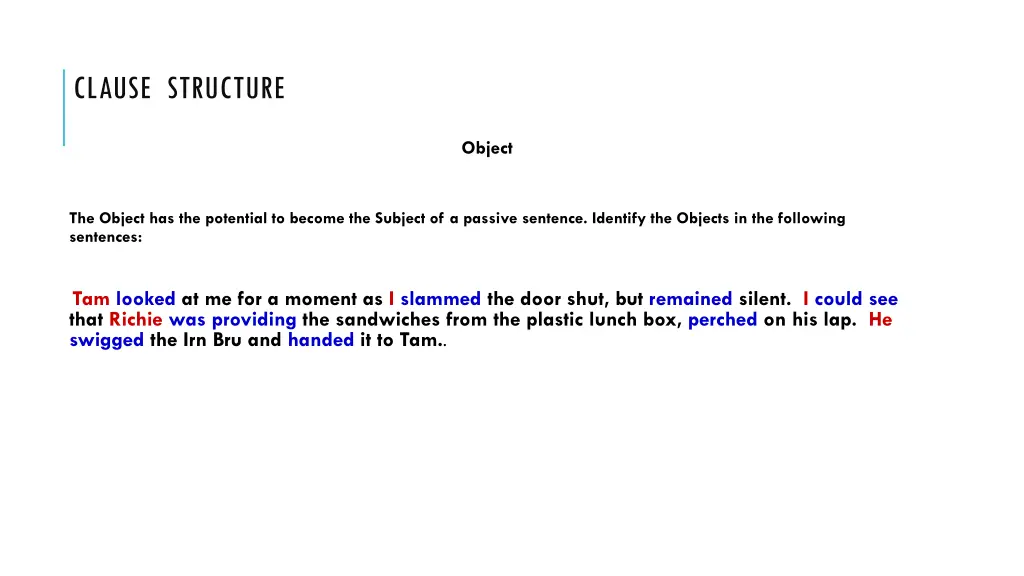 clause structure 9