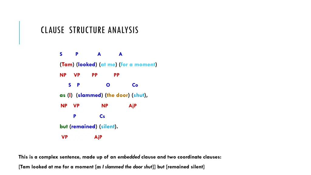 clause structure analysis