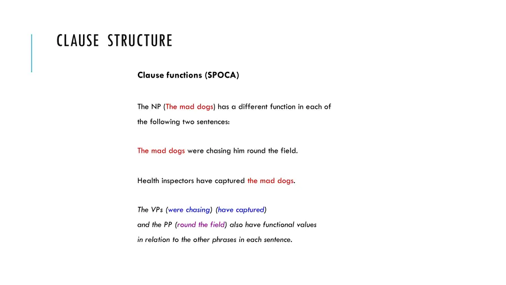 clause structure