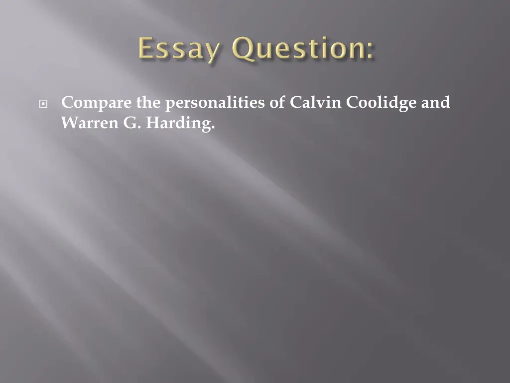 compare the personalities of calvin coolidge