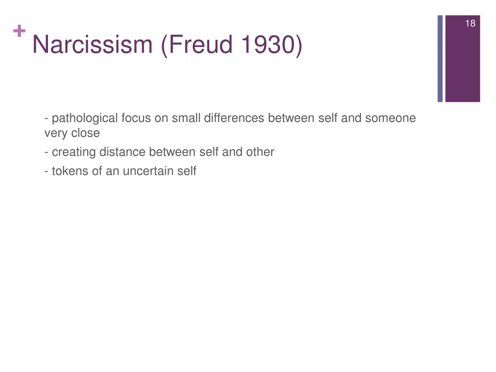 narcissism freud 1930