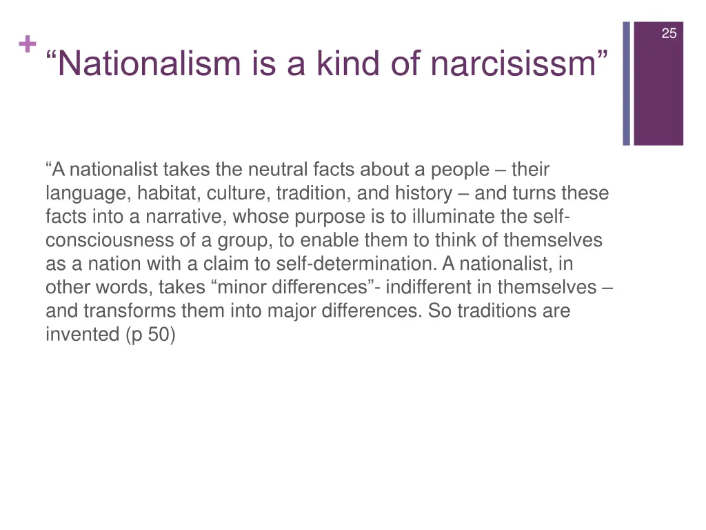 nationalism is a kind of narcisissm