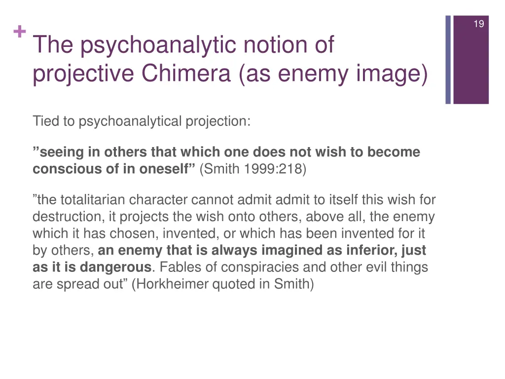 the psychoanalytic notion of projective chimera