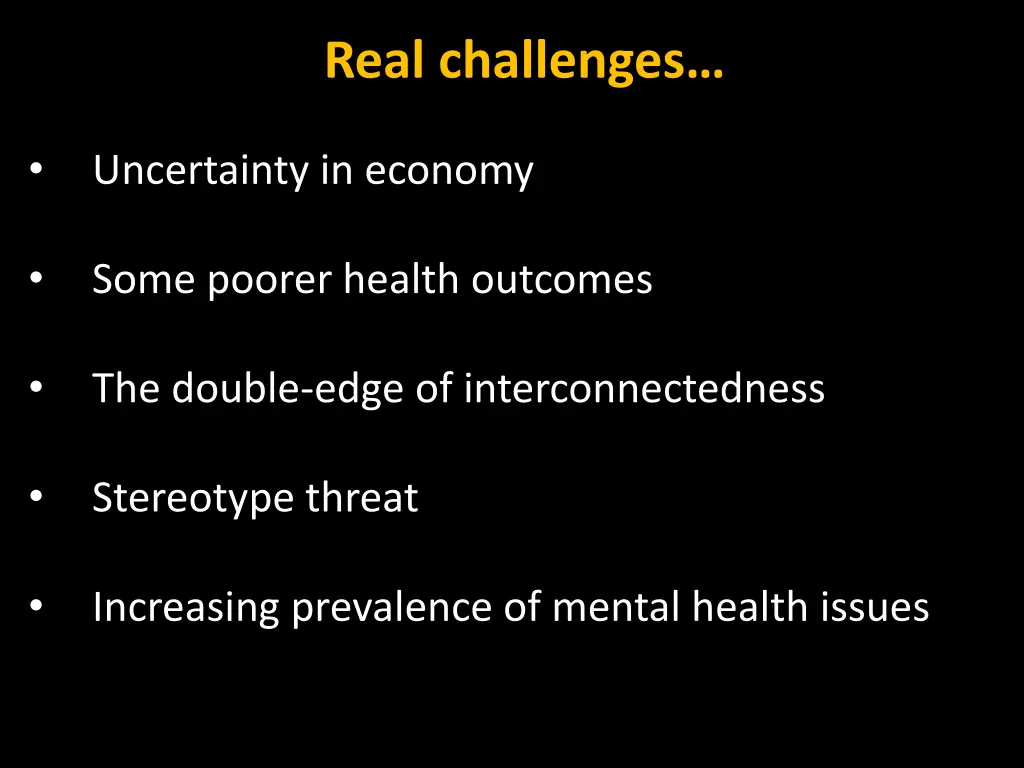 real challenges