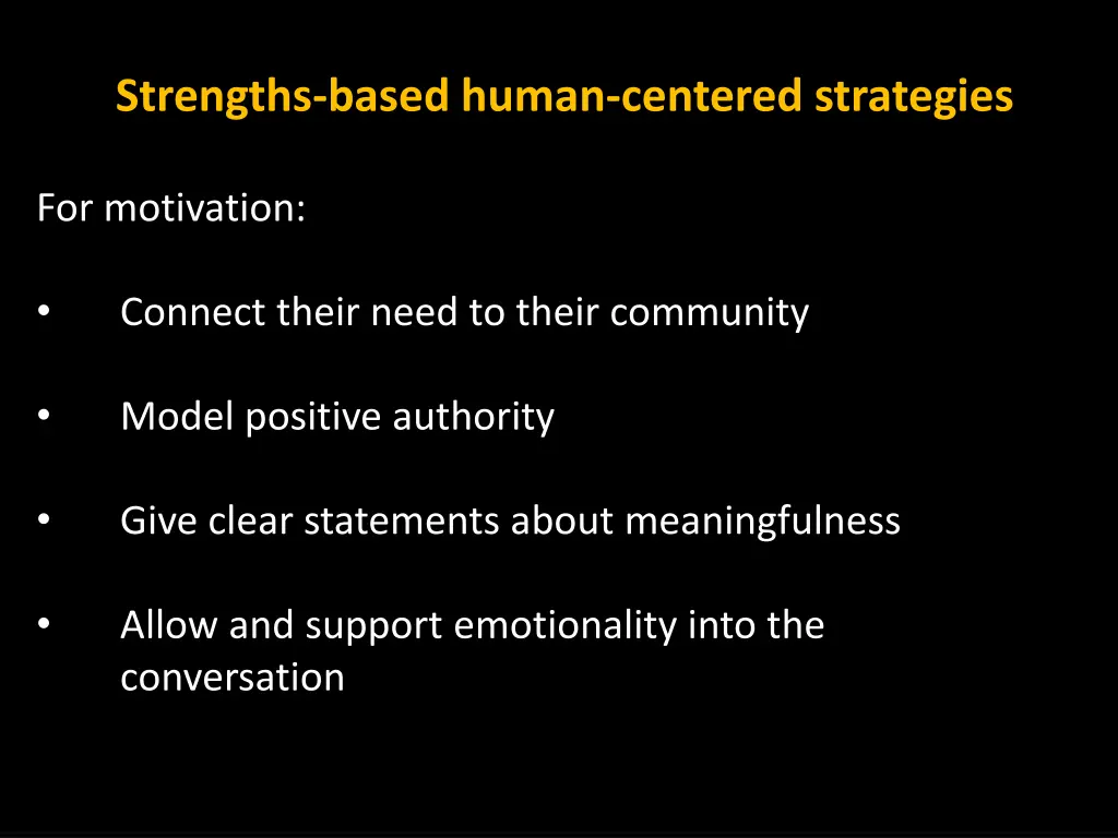 strengths based human centered strategies