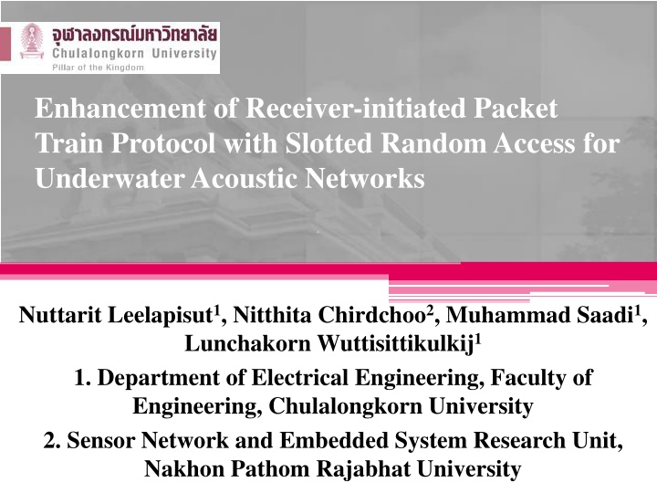 enhancement of receiver initiated packet train