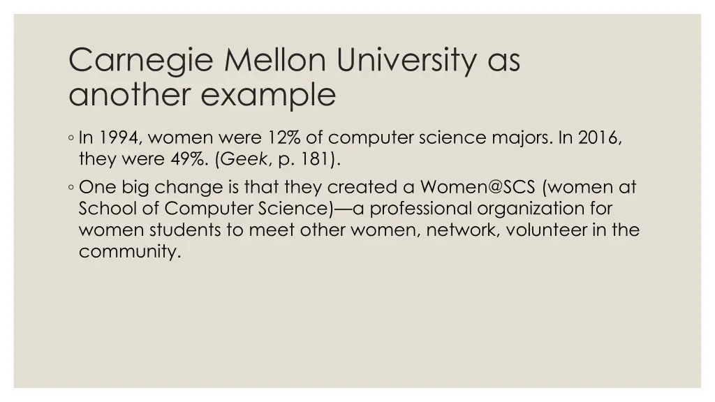 carnegie mellon university as another example