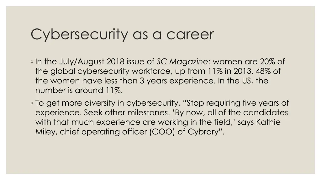 cybersecurity as a career