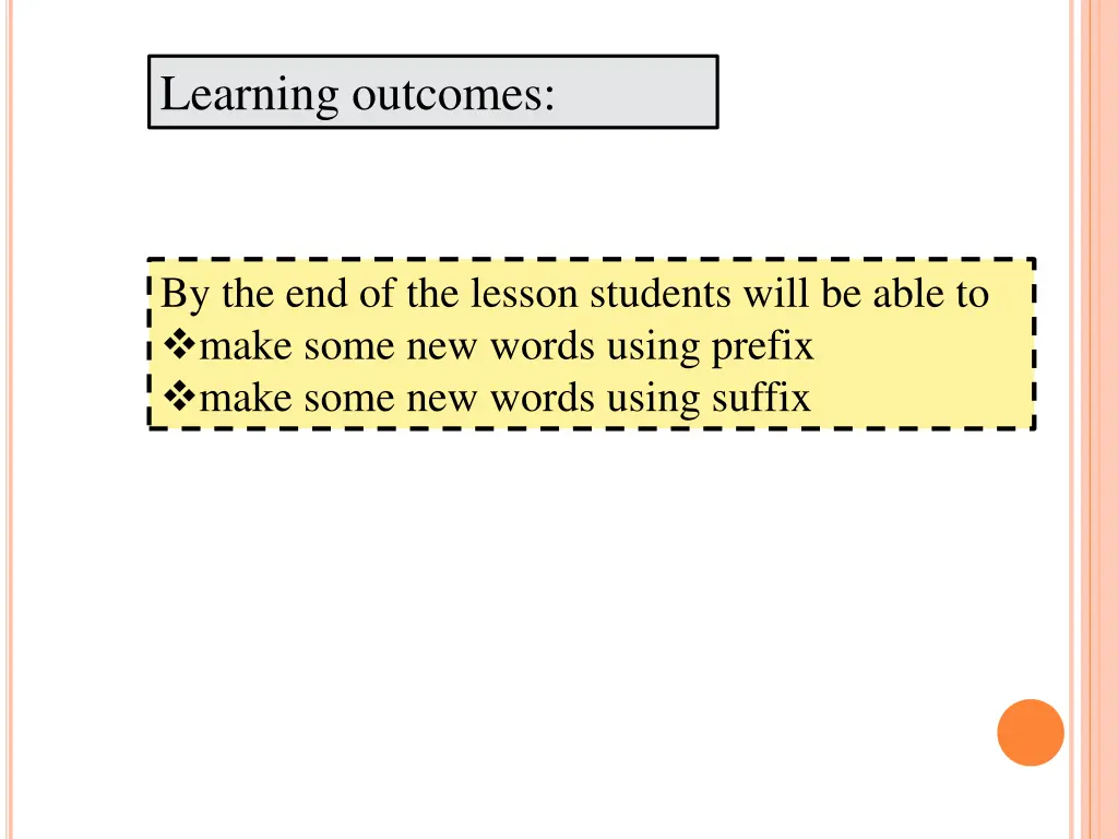 learning outcomes