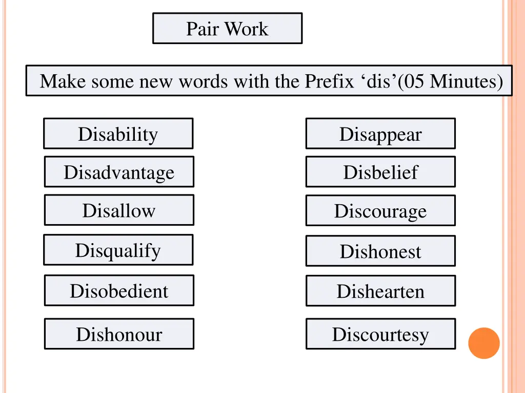 pair work