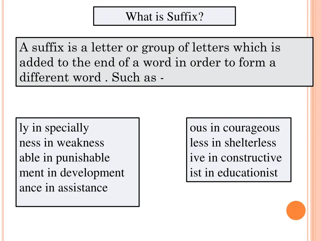 what is suffix