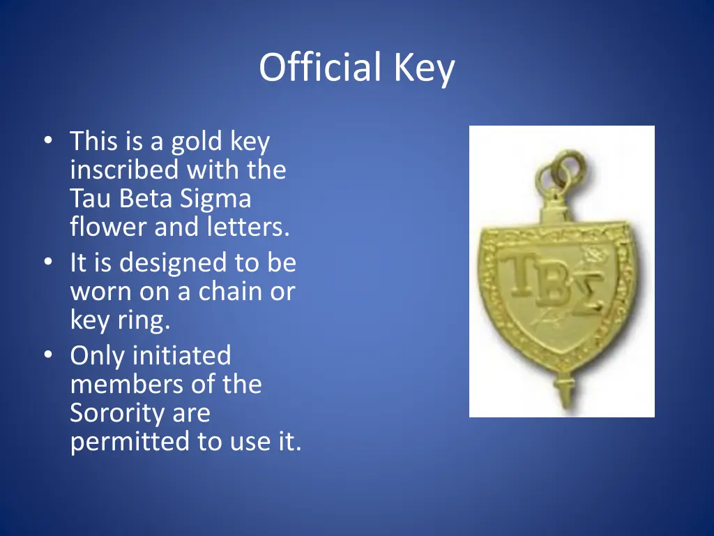 official key