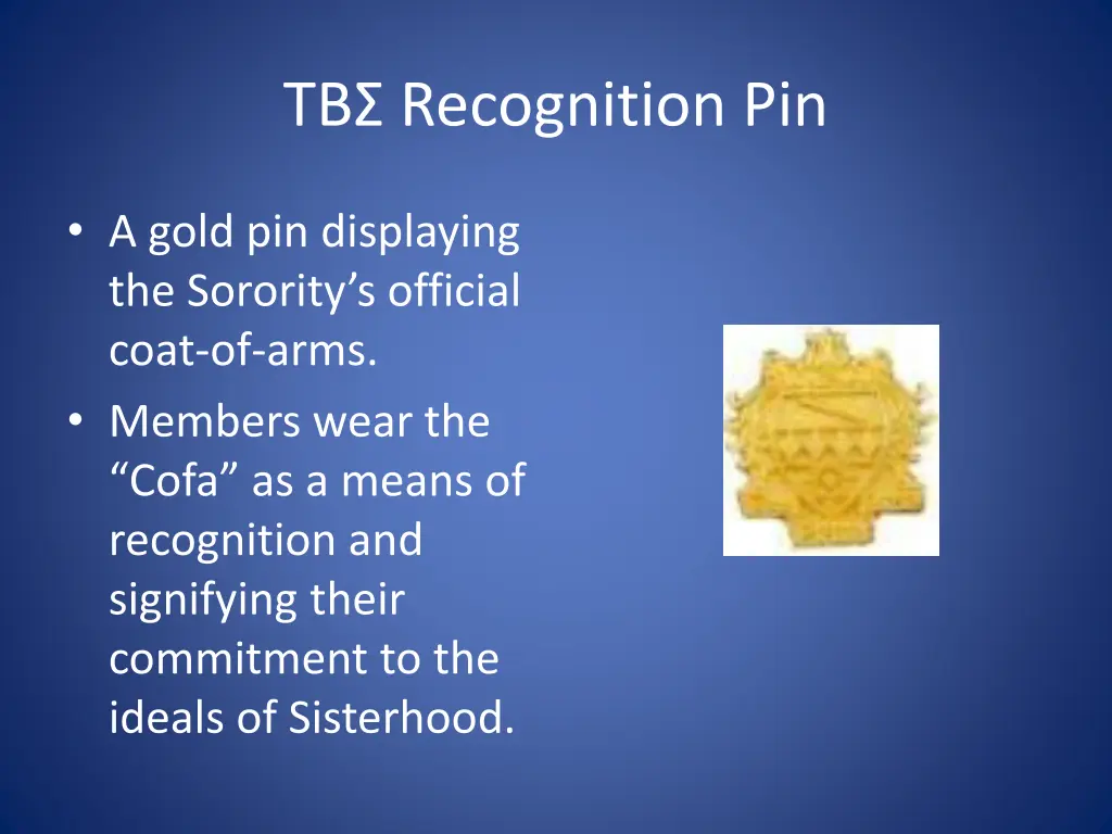 tb recognition pin