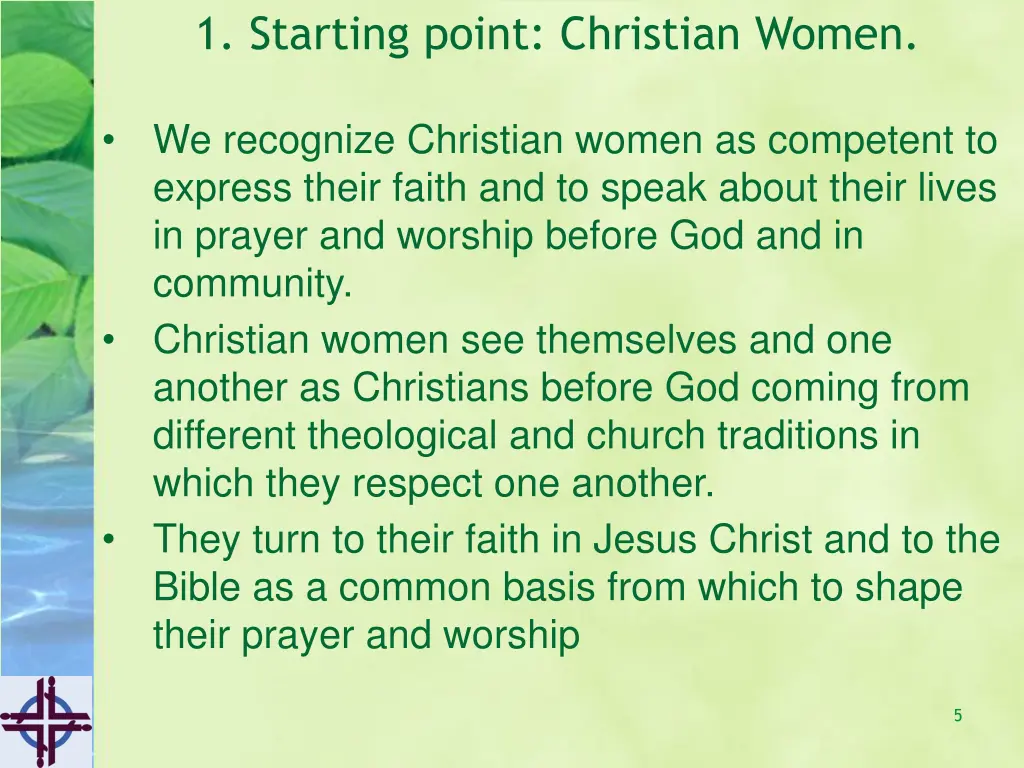 1 starting point christian women