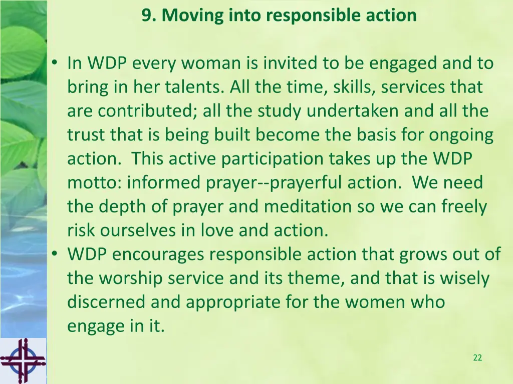 9 moving into responsible action