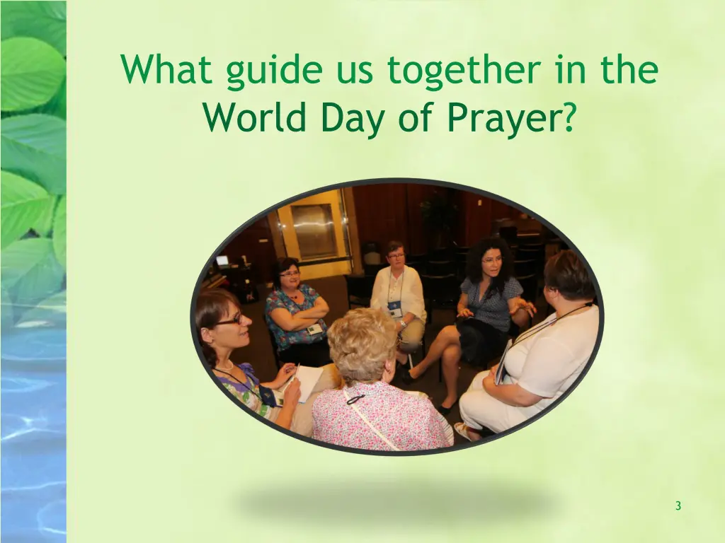 what guide us together in the world day of prayer