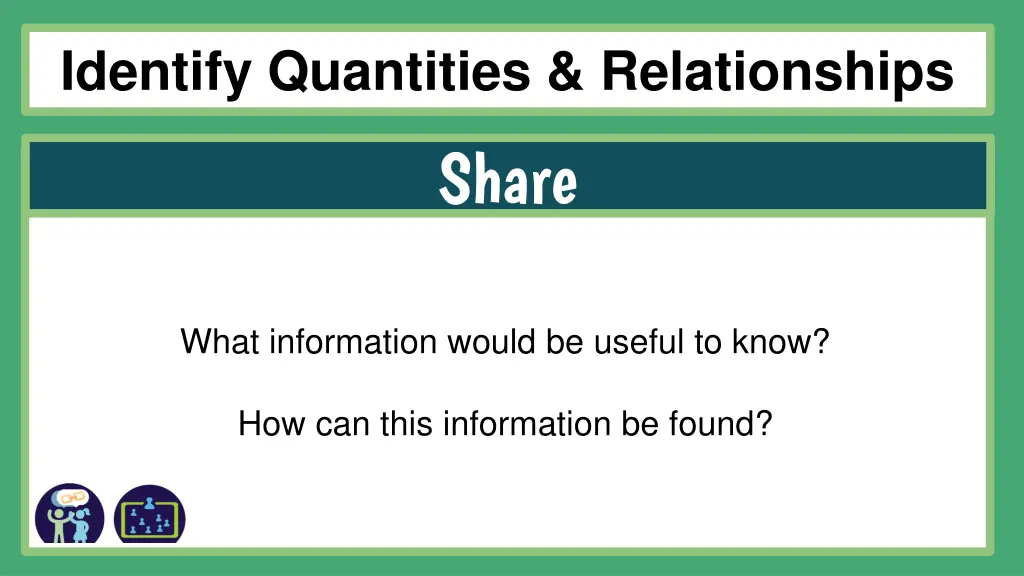 identify quantities relationships