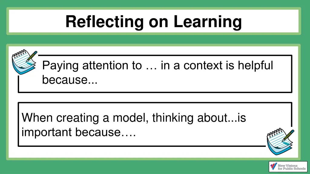 reflecting on learning