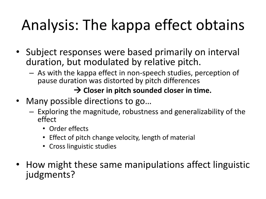 analysis the kappa effect obtains