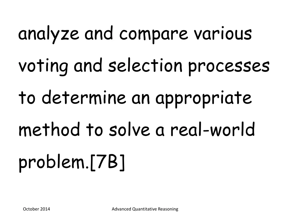 analyze and compare various voting and selection