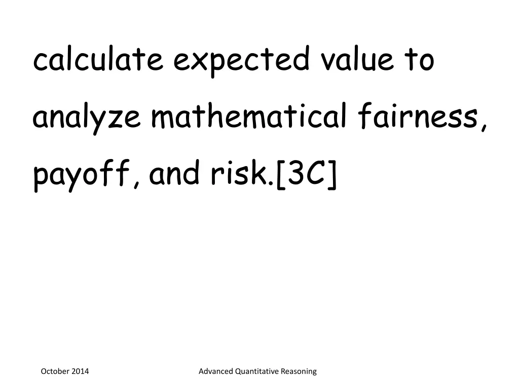 calculate expected value to analyze mathematical