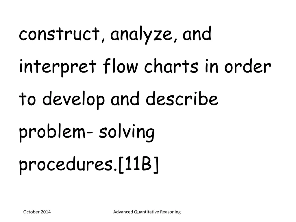 construct analyze and interpret flow charts