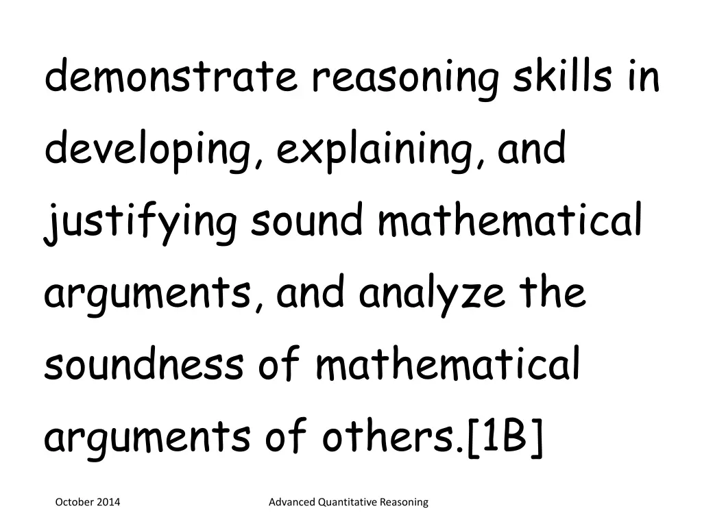 demonstrate reasoning skills in developing